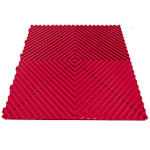 Dalle de sol PVC pleine clipsable SquareSPORT rouge