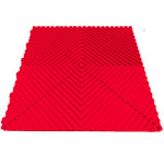 Dalle de sol PVC pleine clipsable SquareSPORT rouge